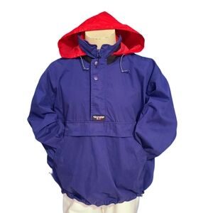Vtg Chaps Ralph Lauren 1/4 Zip Pullover Anorak Smock Jacket Men  L USA Colorway